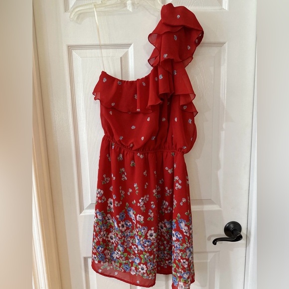 eyelash couture Dresses & Skirts - Eyelash Couture XL Sundress Red Multi Floral Lined Cottagecore Romantic